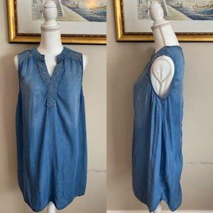 Liz Lange Maternity Chambray Sleeveless Dress